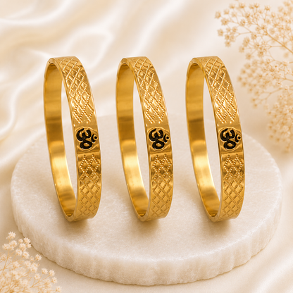 The Resilience Kada ( 18 K Gold Plated ) - Om 1
