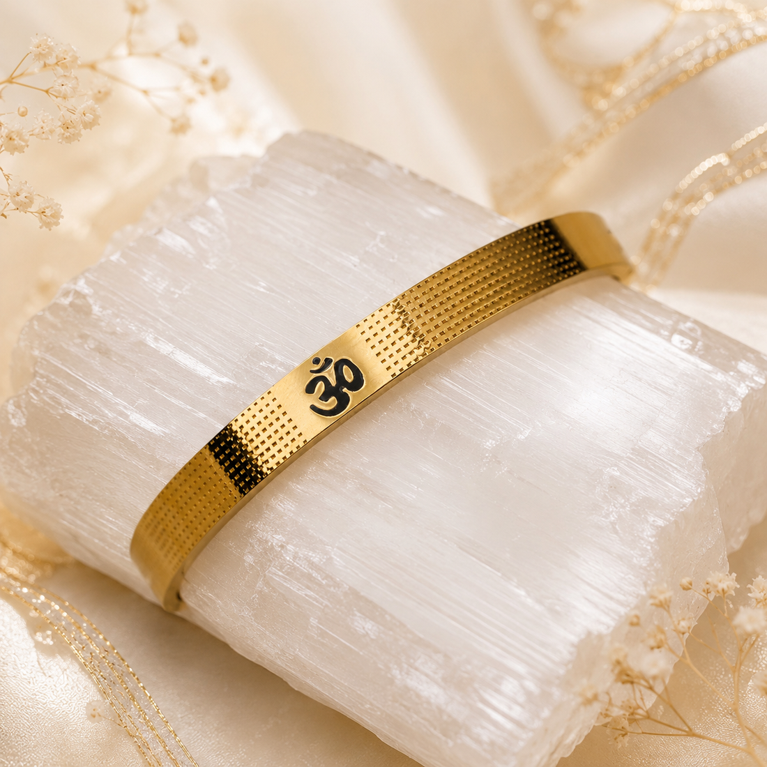 The Resilience Kada ( 18 K Gold Plated ) - Om 3