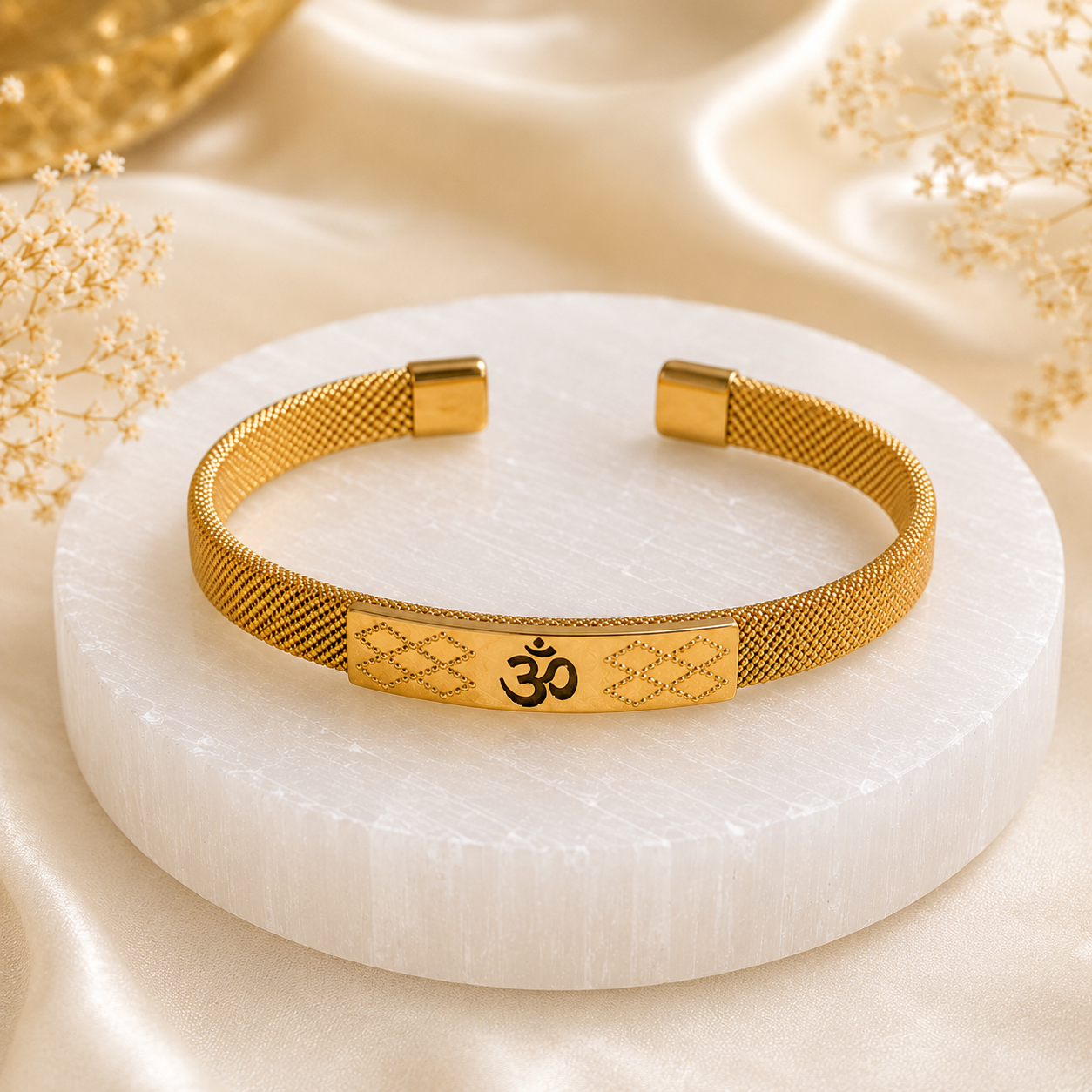 The Resilience Cuff 22k Gold Plated - Om 1