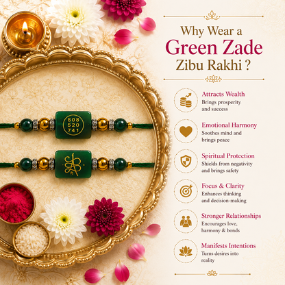 Green Zade Zibu Rakhi ( BUY 1 GET 1 FREE )