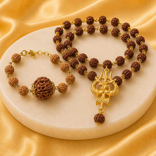 Mahakaal Mala and Panch Mukhi Bracelet