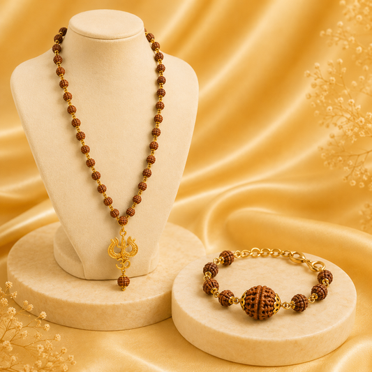Mahakaal Mala and Panch Mukhi Bracelet