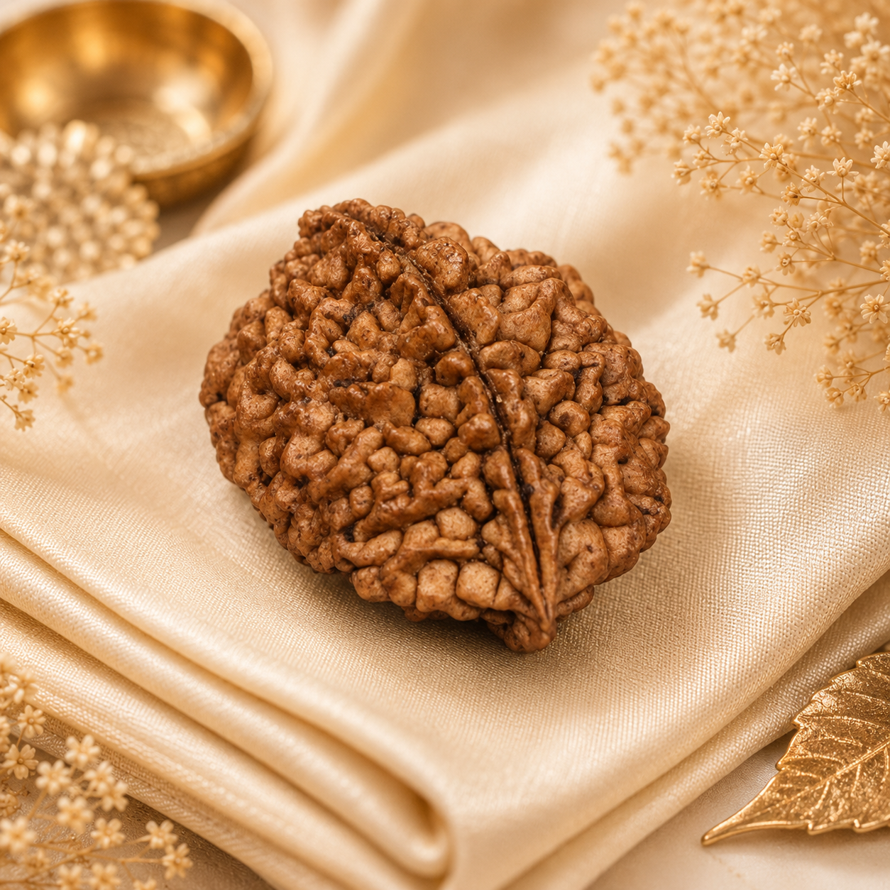 Authentic 2 Mukhi (Two-faced) Rudraksha