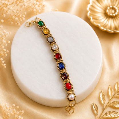 Navshakti Bracelet - 9 Auspicious Navratnas