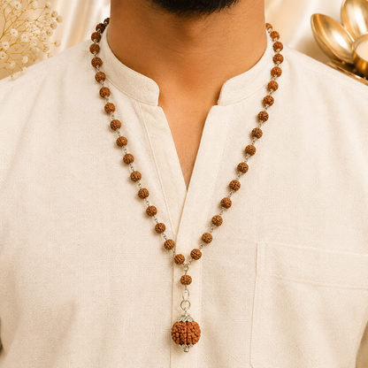 7 Mukhi Nepal Rudraksha in Pure Silver Rudraksha