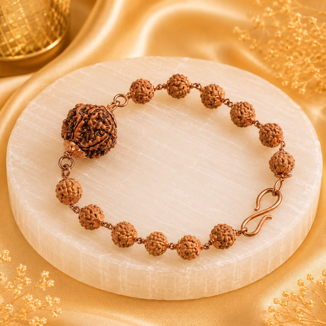 Copper Rudraksha Bracelet ( 5 Mukhi ) Buy 1 Get 1 Free