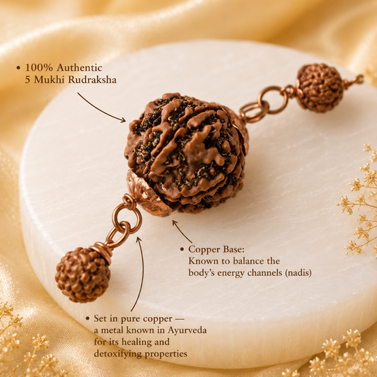 Copper Rudraksha Bracelet ( 5 Mukhi )