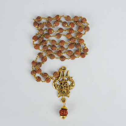 Mahakal Locket with Rudraksha Mala - (SALE - Buy 1 Get 1)