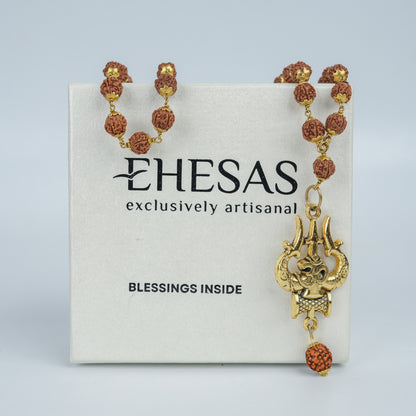 Mahakal Locket with Rudraksha Mala - (SALE - Buy 1 Get 1)