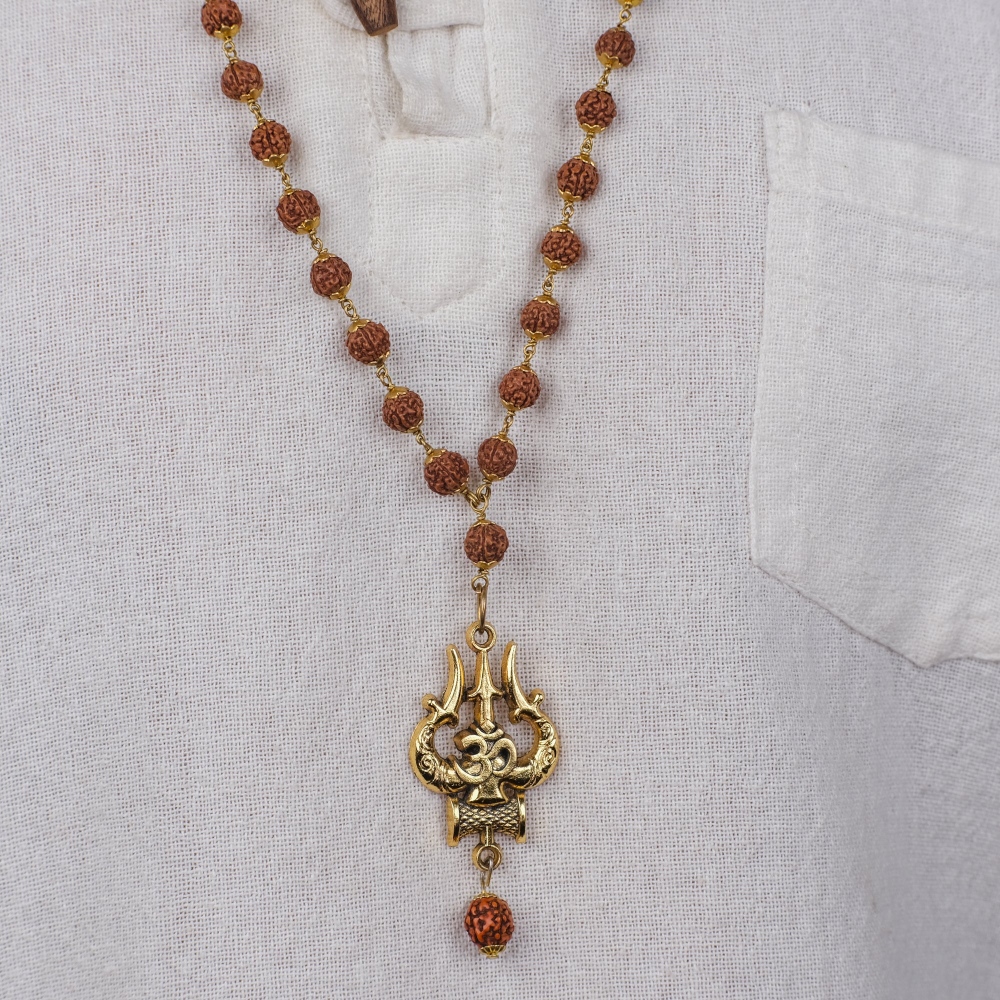 Mahakal Locket with Rudraksha Mala - (SALE - Buy 1 Get 1)