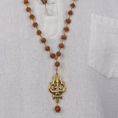 Mahakal Locket with Rudraksha Mala - (SALE - Buy 1 Get 1)