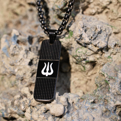 The Resilience Kada with Locket Combo - Black Titanium