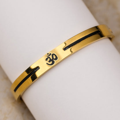 The Resilience Kada ( 18 K Gold Plated ) - Om 2