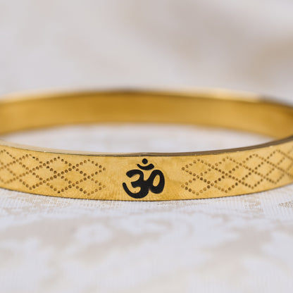 The Resilience Kada ( 18 K Gold Plated ) - Om 1