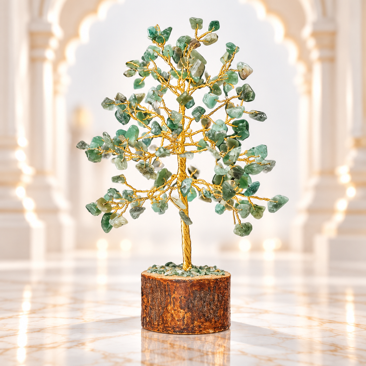GREEN JADE CRYSTAL TREE