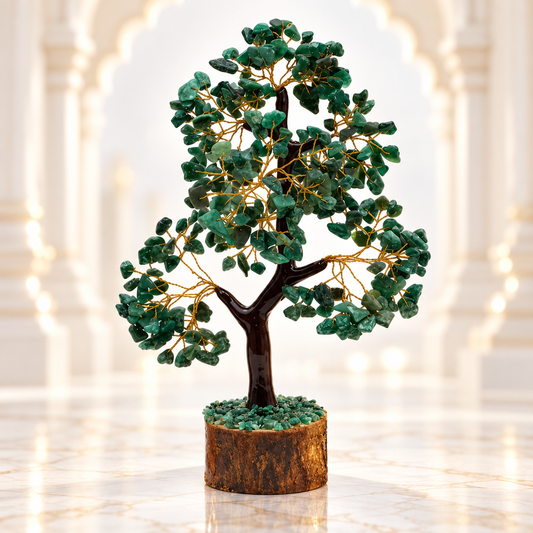 GREEN JADE CRYSTAL TREE