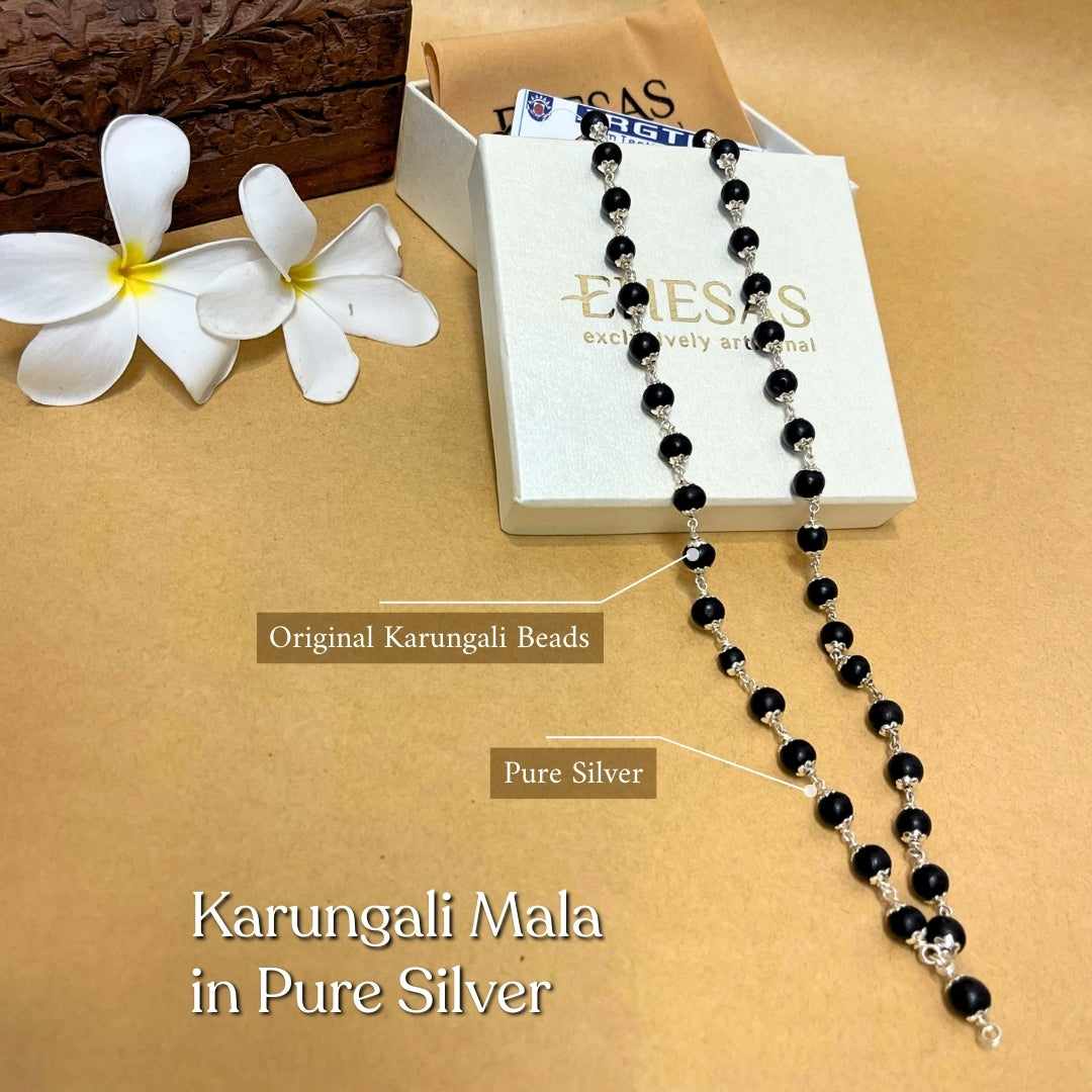 Karungali Mala in Pure Silver