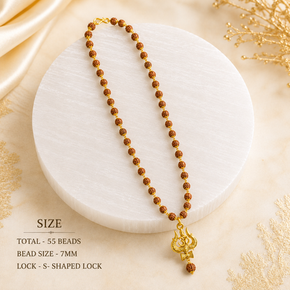 Mahakal Locket with Rudraksha Mala - (SALE - Buy 1 Get 1)