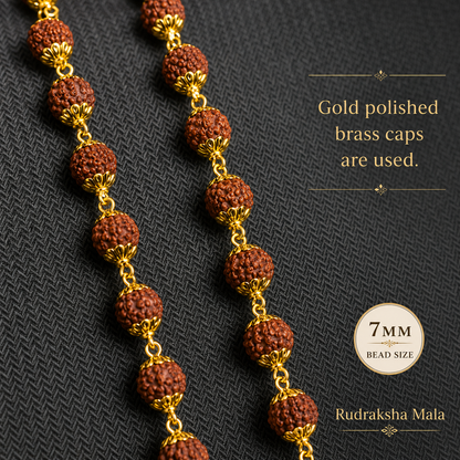 Mahakal Locket with Rudraksha Mala - (SALE - Buy 1 Get 1)