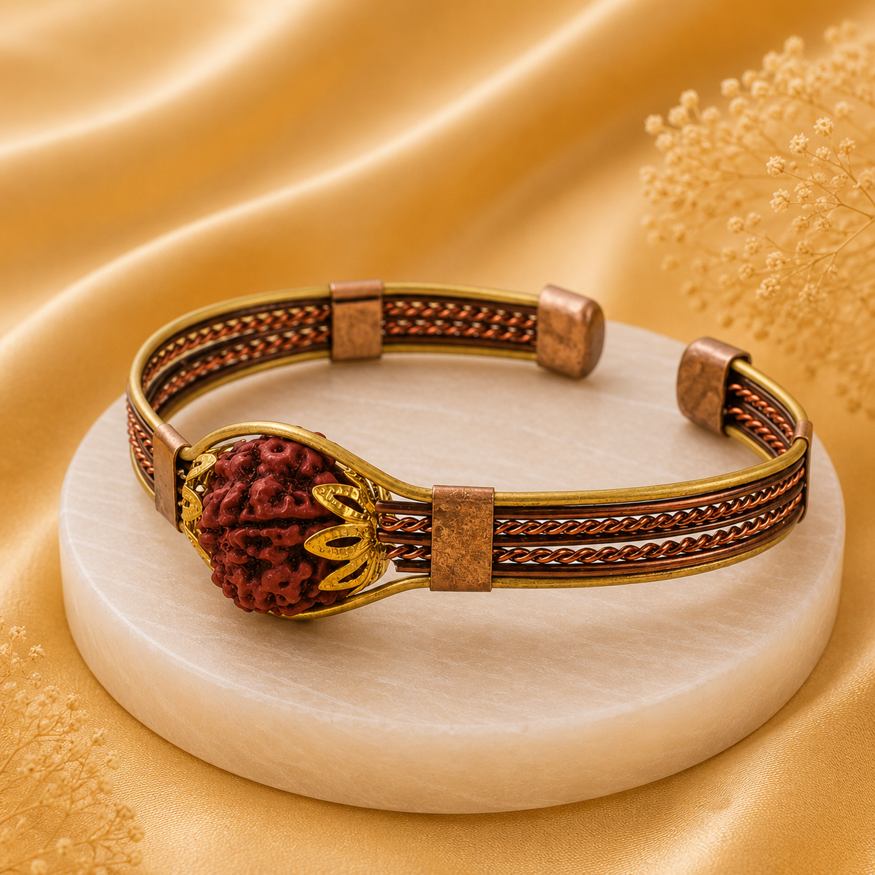 Mahalakshmi Rudraksha Kada ( Free Rudraksha Bracelet )