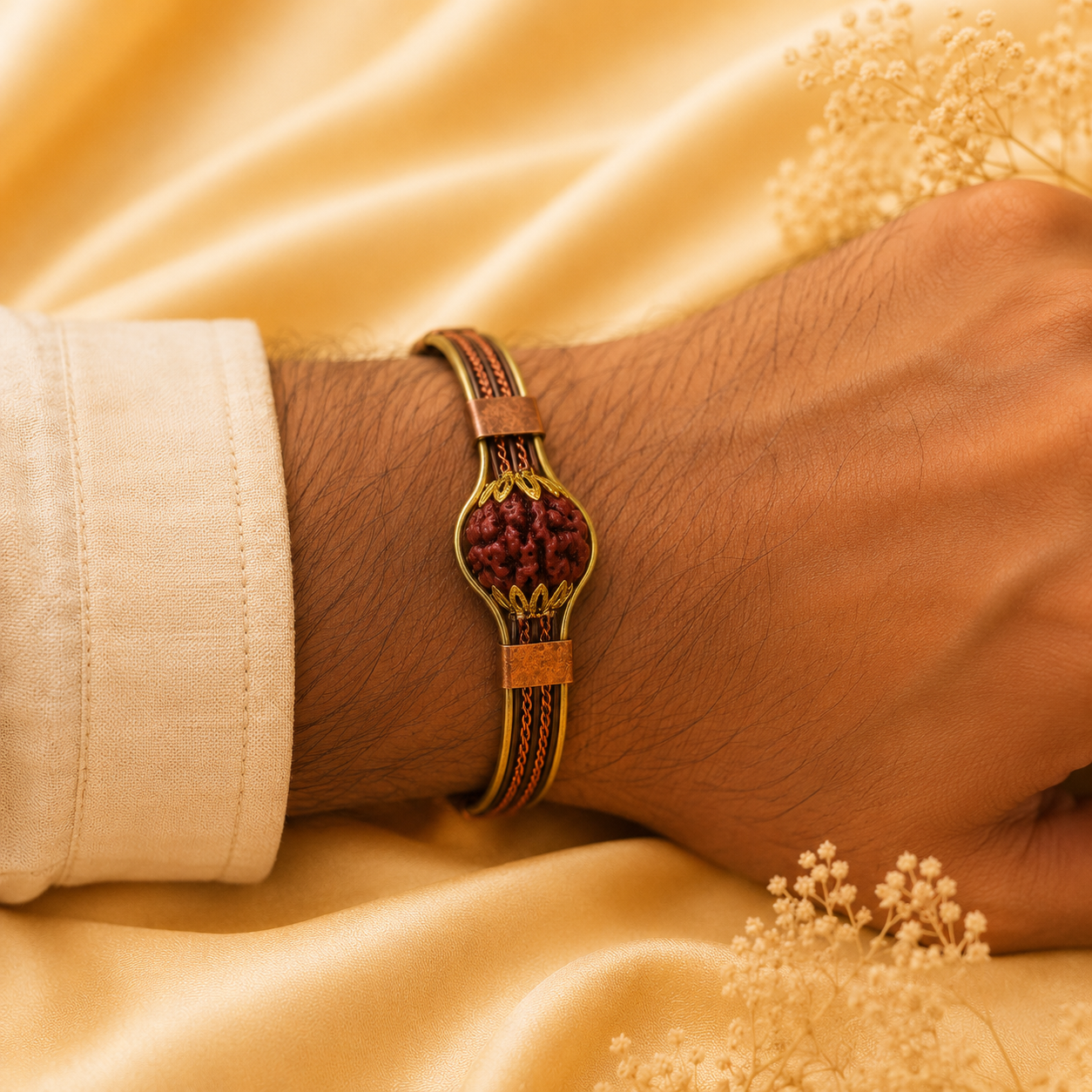Mahalakshmi Rudraksha Kada ( Free Rudraksha Bracelet )