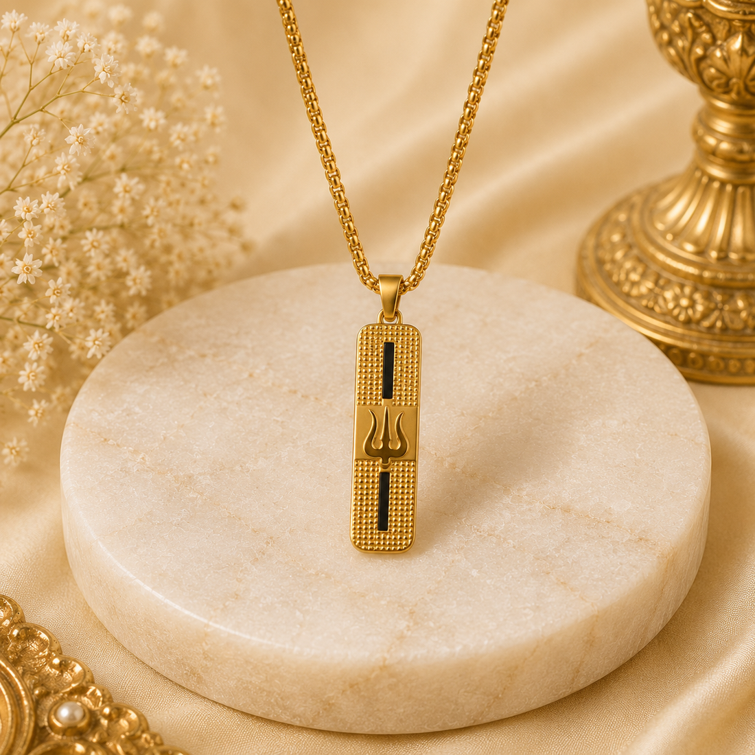 The Resilience Locket With Chain - Trishul