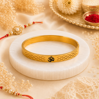 The Resilience Kada ( 18 K Gold Plated ) - Om 1