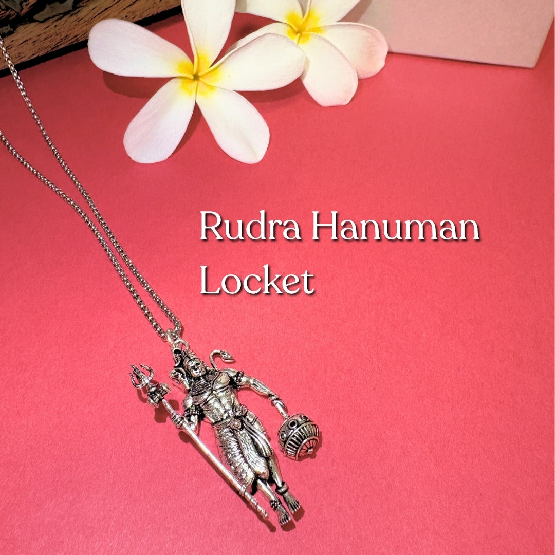 Rudra Hanuman Locket with Chain - (BFCM SALE - Buy 1 Get 1)