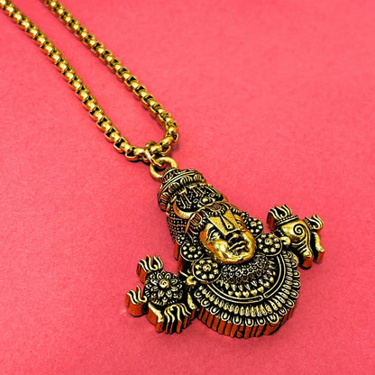 Tirupati Balaji Locket with Chain(Gold Plated) - (BFCM SALE - Buy 1 Get 1)