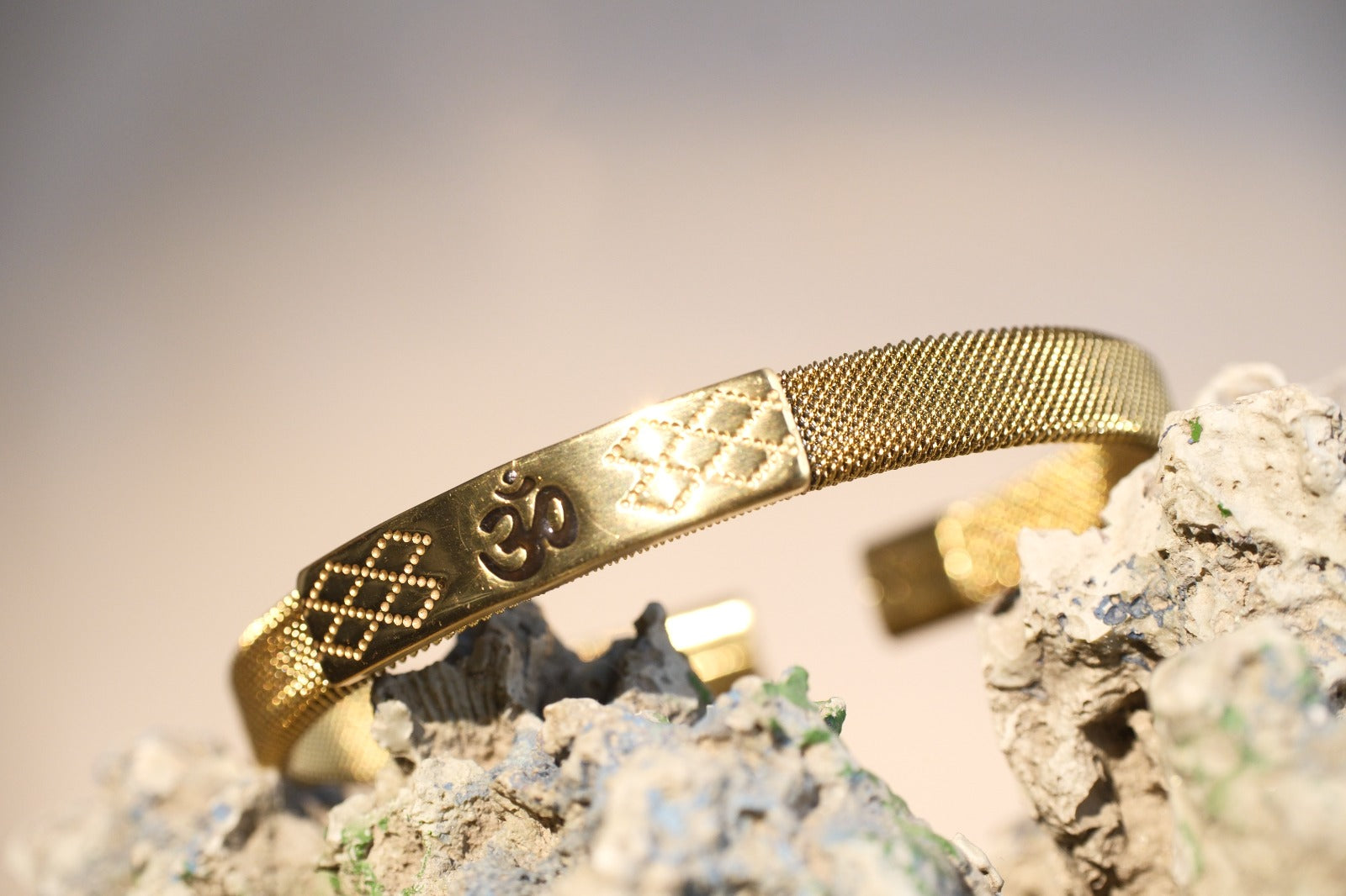 The Resilience Cuff 22k Gold Plated - Om 1