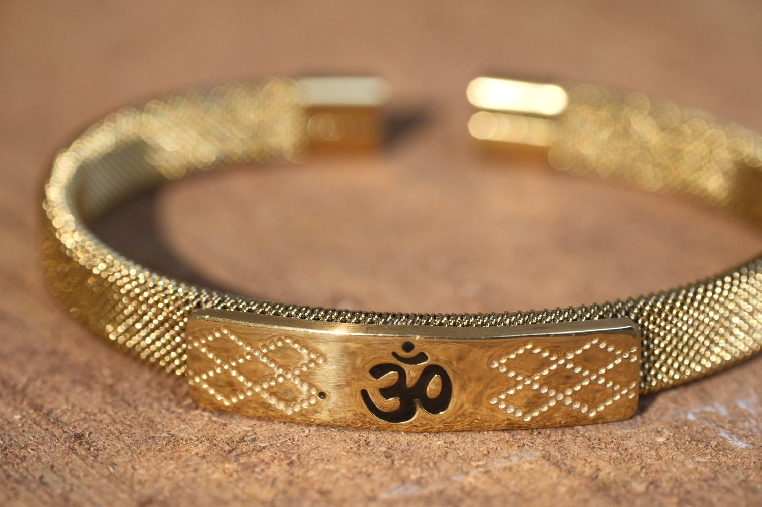 The Resilience Cuff 22k Gold Plated - Om 1