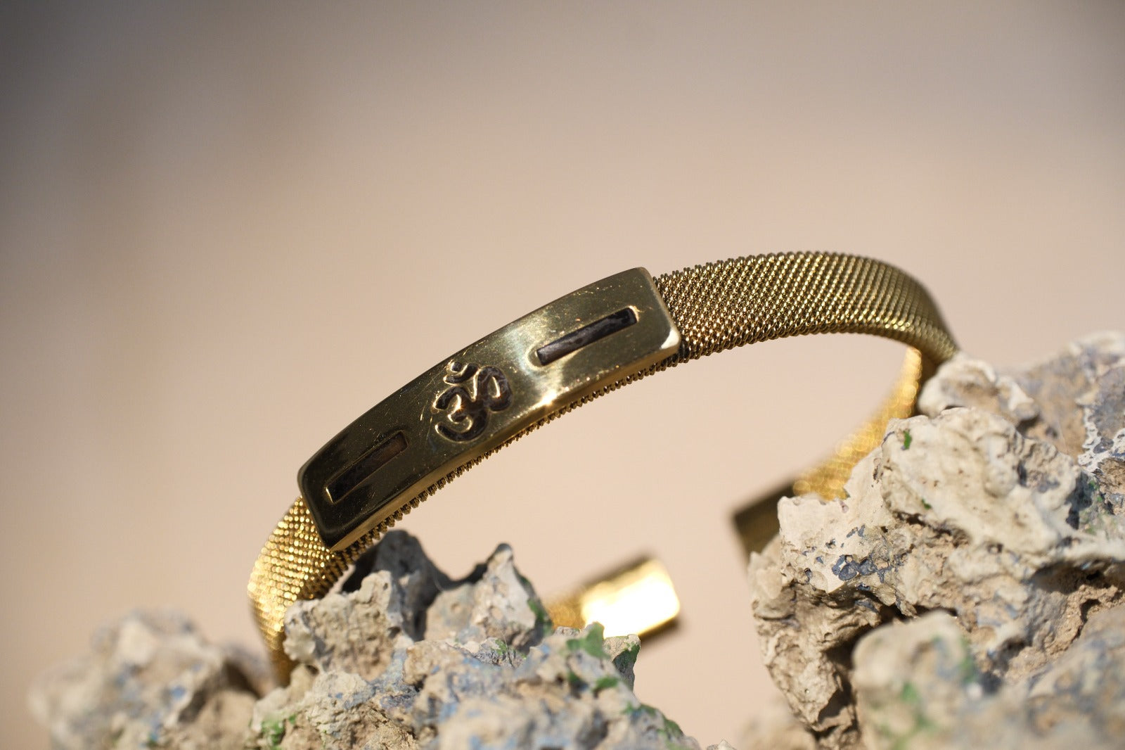 The Resilience Cuff 22k Gold Plated - Om 2