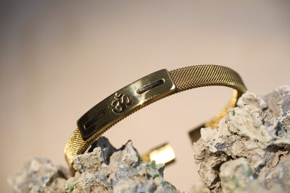 The Resilience Cuff 22k Gold Plated - Om 2