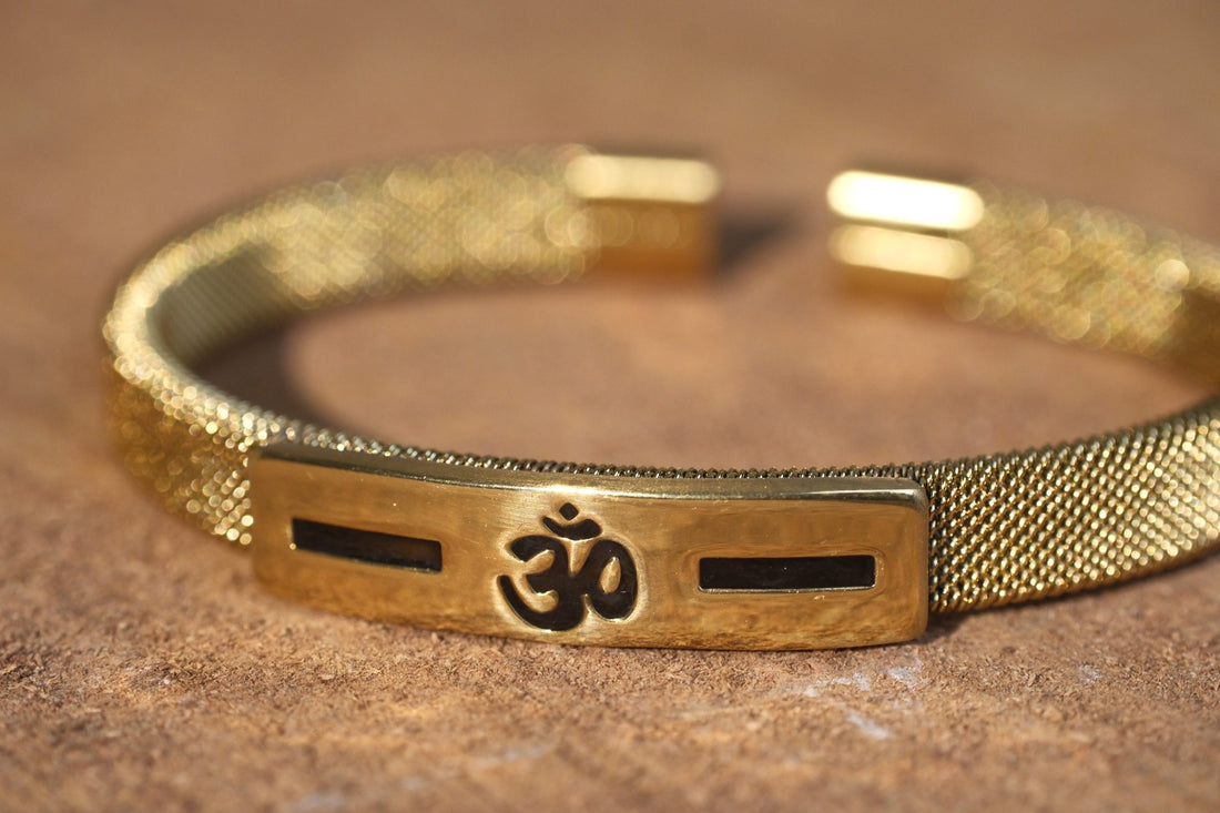The Resilience Cuff 22k Gold Plated - Om 2