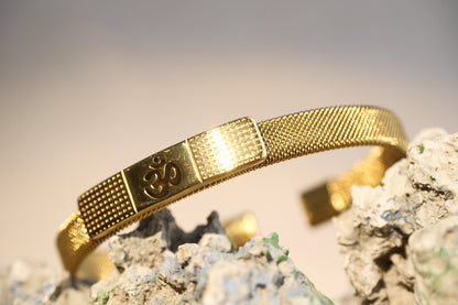 The Resilience Cuff 22k Gold Plated - Om 3