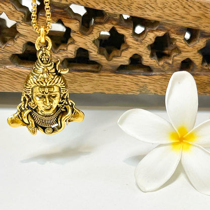 AdiYogi Locket with Chain (24K Gold Plated) - (Buy 1 Get 1)