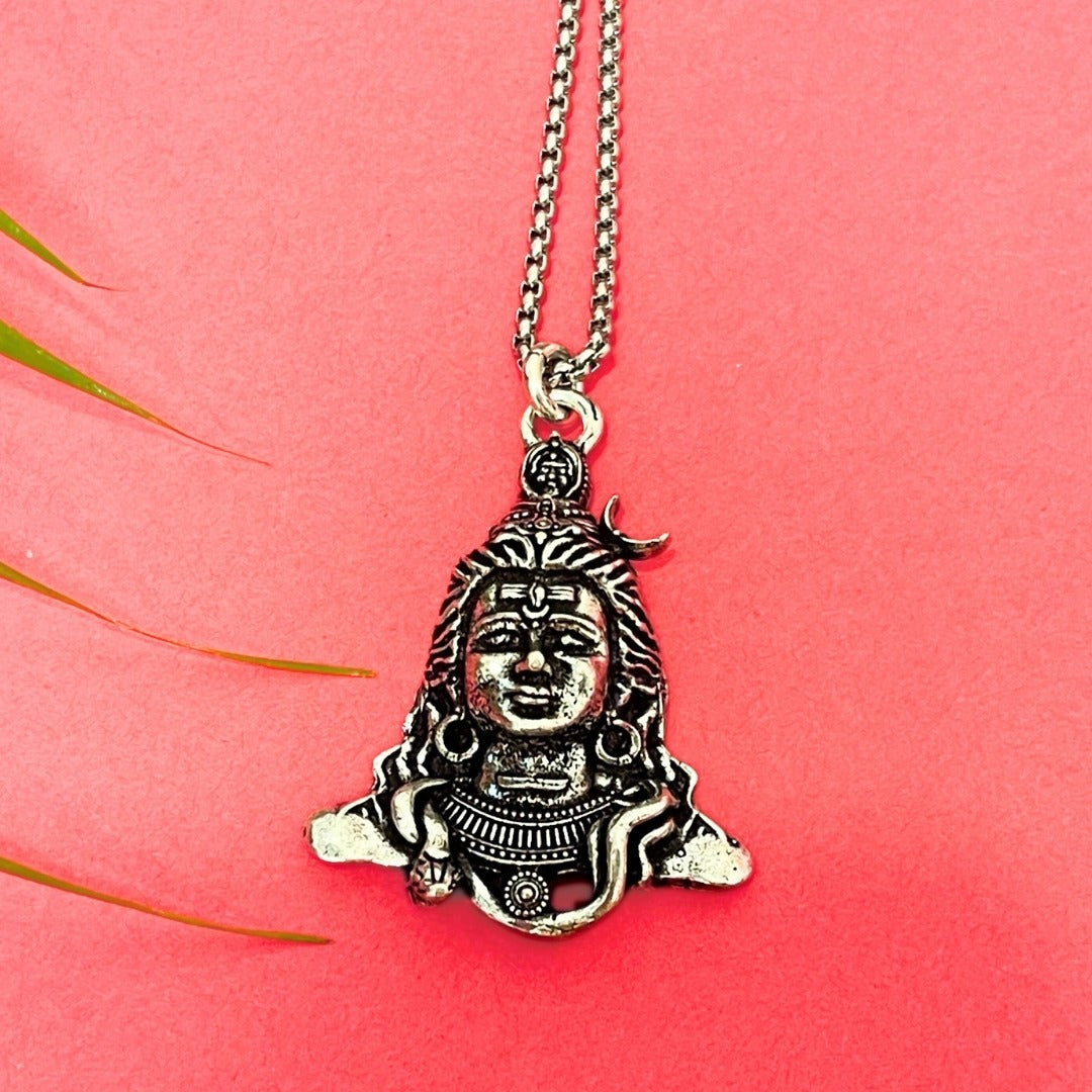 AdiYogi Locket with Chain - Free Rudraksha Bracelet