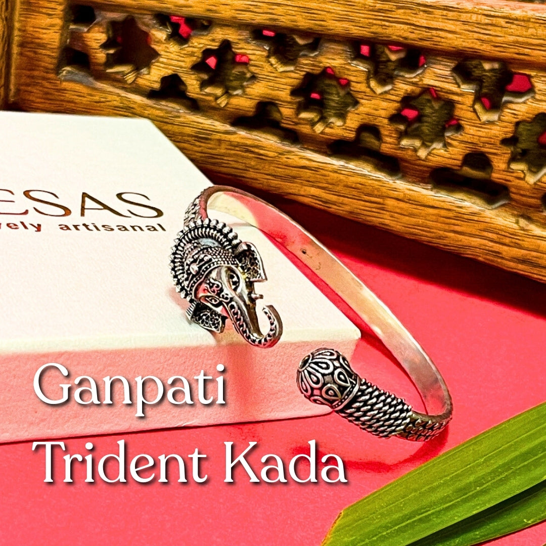 Ganpati Trident Kada – Wisdom, Power &amp; Protection - (𝐁𝐮𝐲𝟏 𝐆𝐞𝐭𝟏 𝐅𝐫𝐞𝐞)