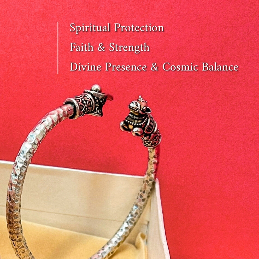 Shiv Nandi Kada (Remove all Obstacles) - Silver Plated - (𝐁𝐮𝐲𝟏 𝐆𝐞𝐭𝟏 𝐅𝐫𝐞𝐞)