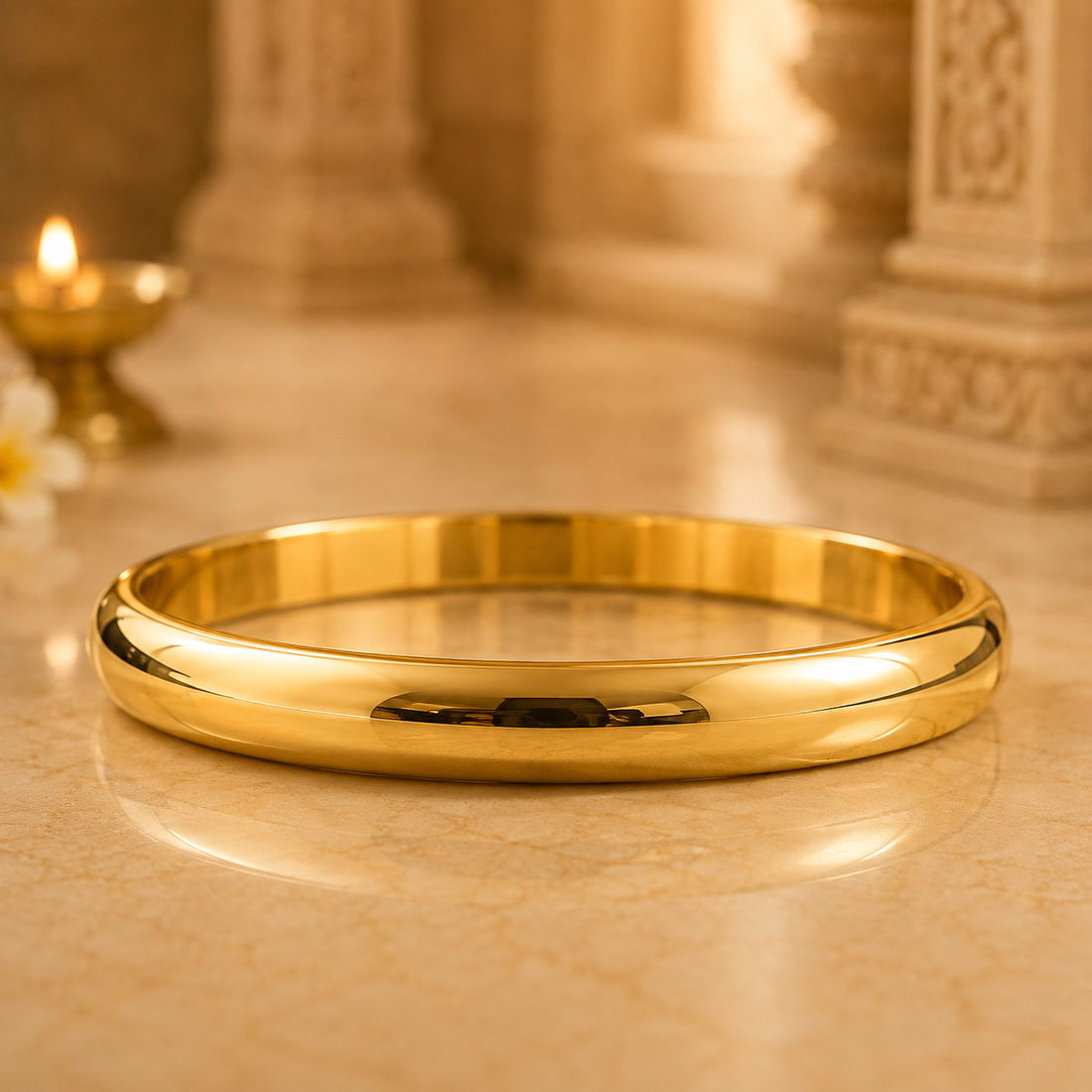 Shakti Kada – 18K Gold Plated (Round)