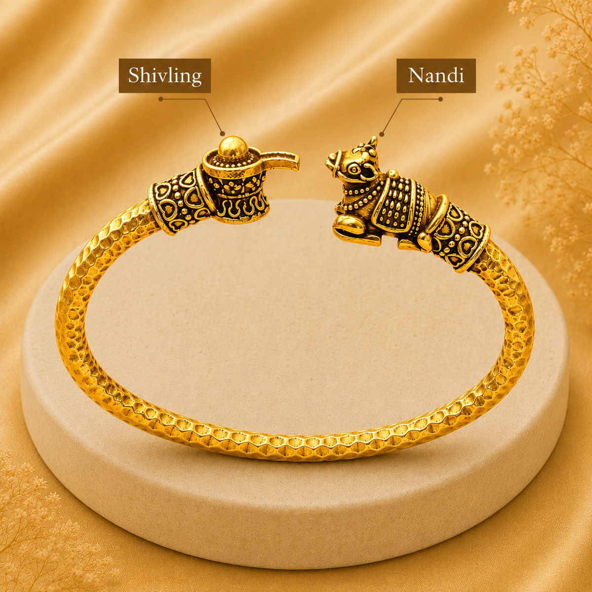 Shiv Nandi Kada  - Gold Plated