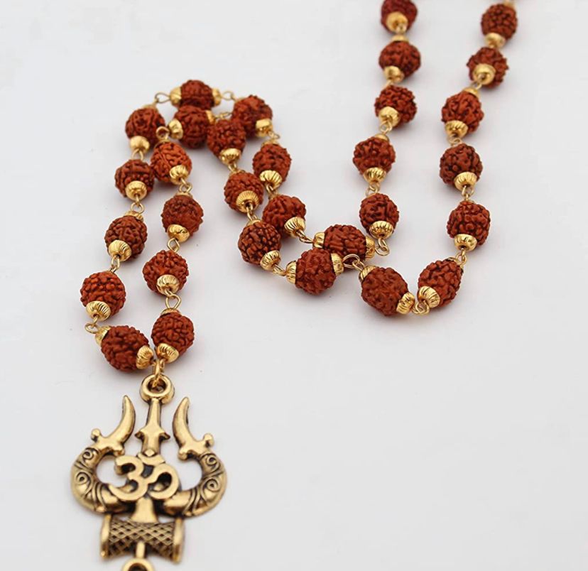 Mahakal Locket with Rudraksha Mala - Free Rudraksha Bracelet