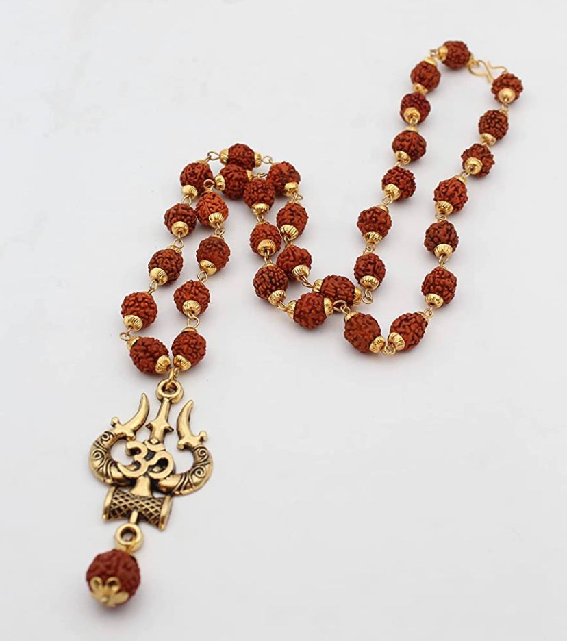 Mahakal Locket with Rudraksha Mala - Free Rudraksha Bracelet